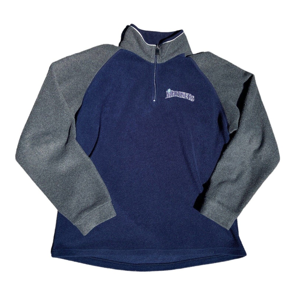 Mariners Baseball fairhaven‎ fleece pullover 1/4 zip color block Men’s Large